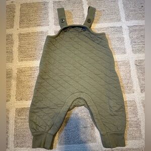 Hanna Andersson Olive Quilted Kids Overalls